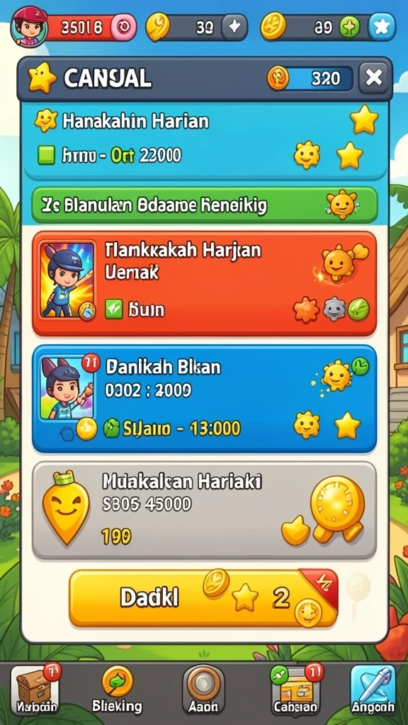 Tampilan antarmuka yang menarik dan informatif.