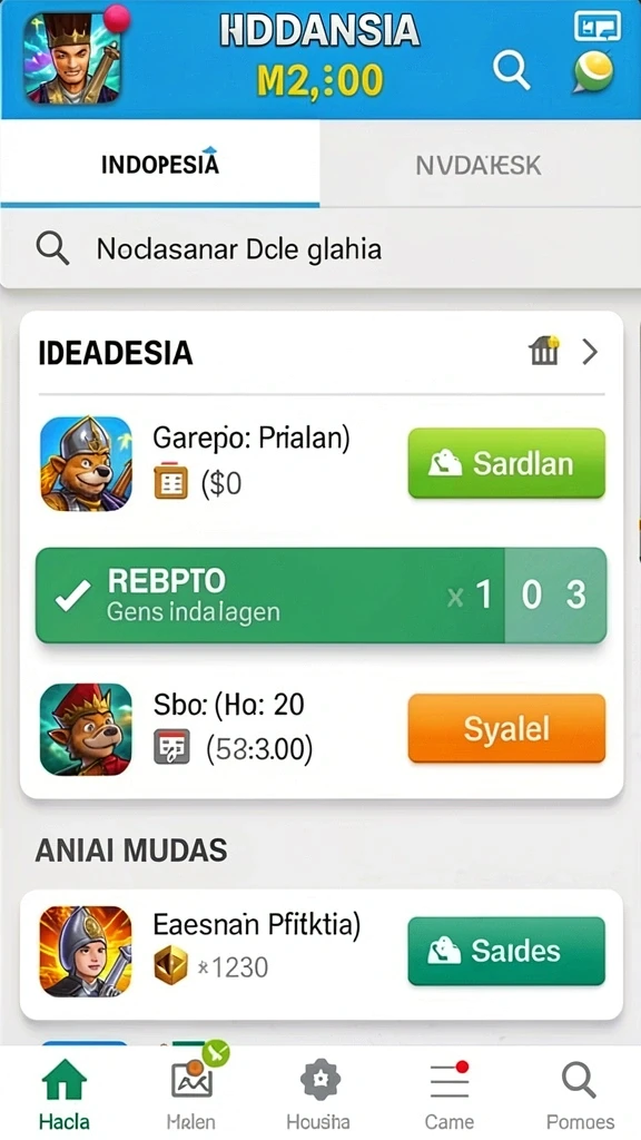 Screenshot 3 menunjukkan salah satu level menantang yang harus diselesaikan.