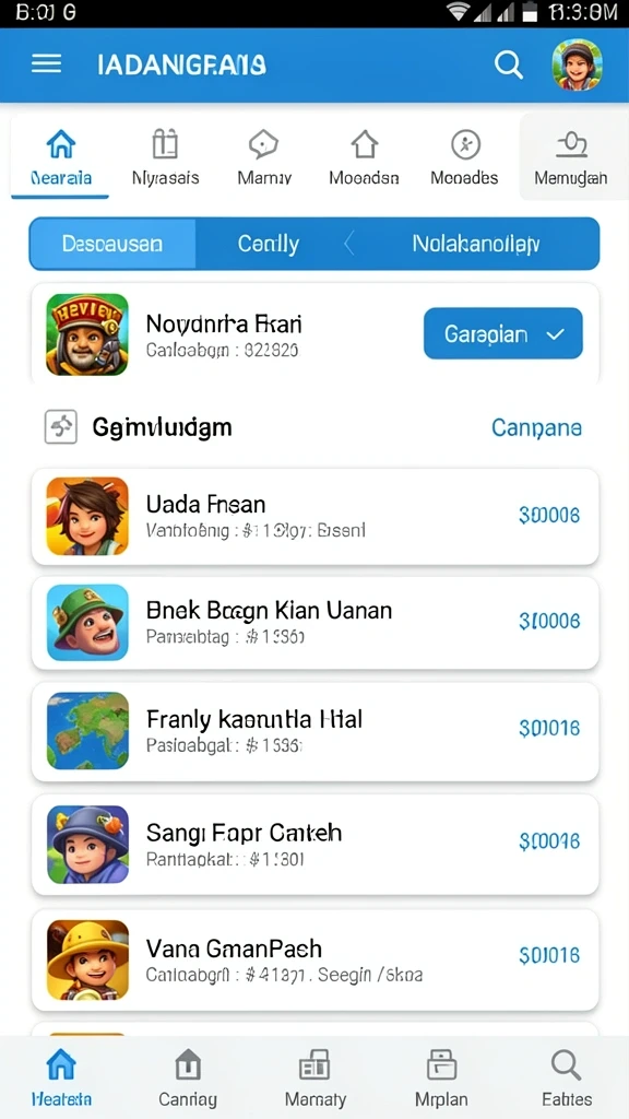 Karakter unik untuk dipilih dan dikustomisasi.