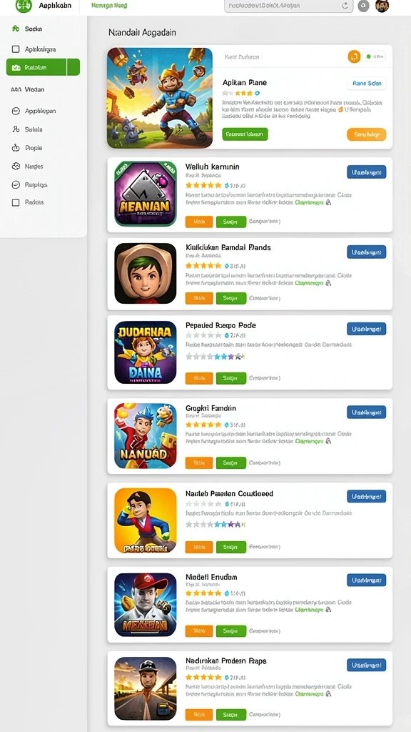 Screenshot menampilkan beberapa karakter unik dalam game.