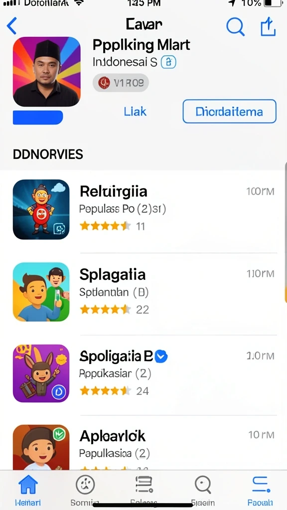 Tampilan awal aplikasi GOD77 yang menarik.
