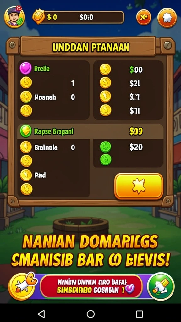 Gambaran tampilan mode permainan yang menarik.