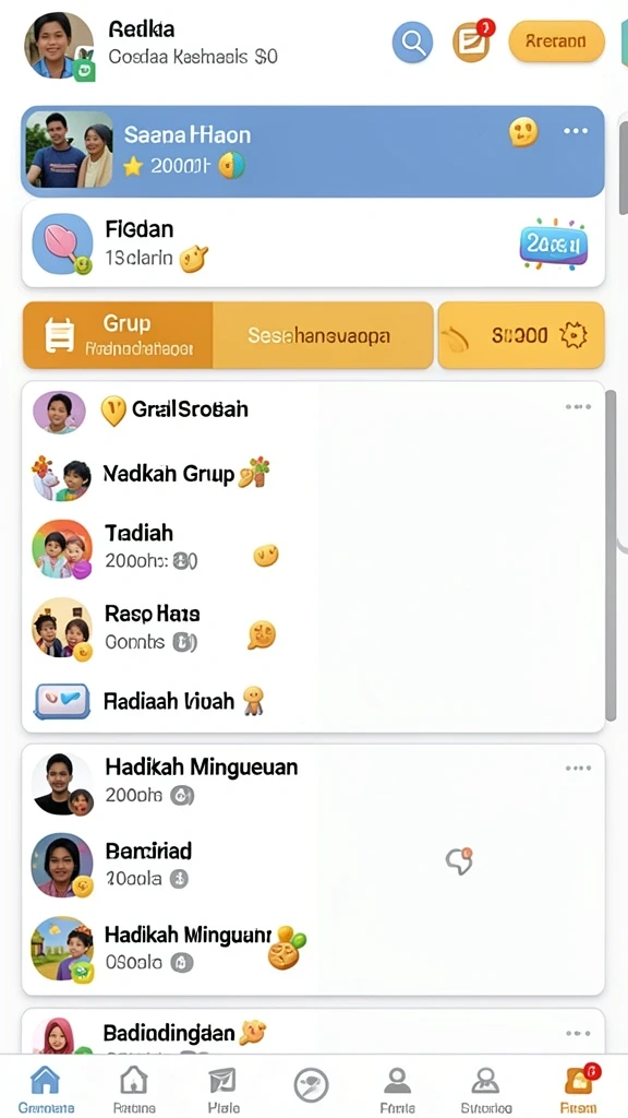 Tampilan level yang penuh warna dan menarik.