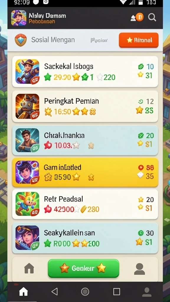 Tampilan antarmuka yang user-friendly dan atraktif.