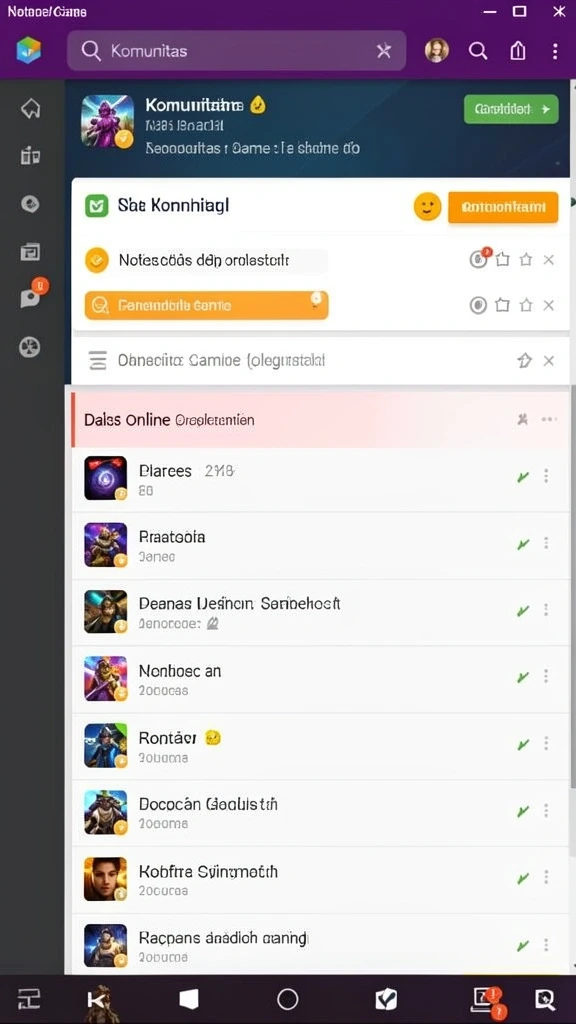 Menu permainan yang mudah dinavigasi dan intuitif.