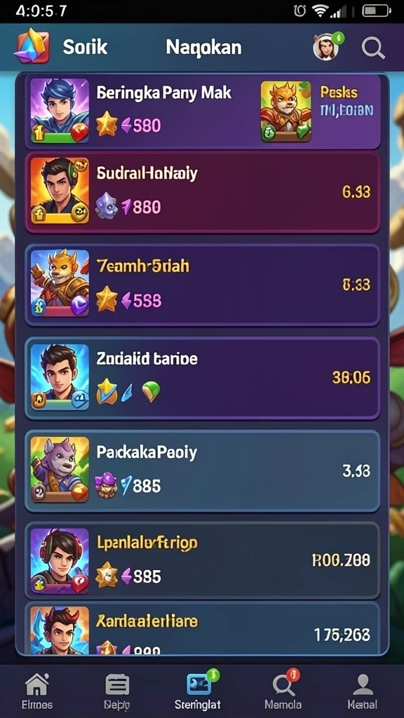 Screenshot memperlihatkan berbagai mode permainan yang tersedia.
